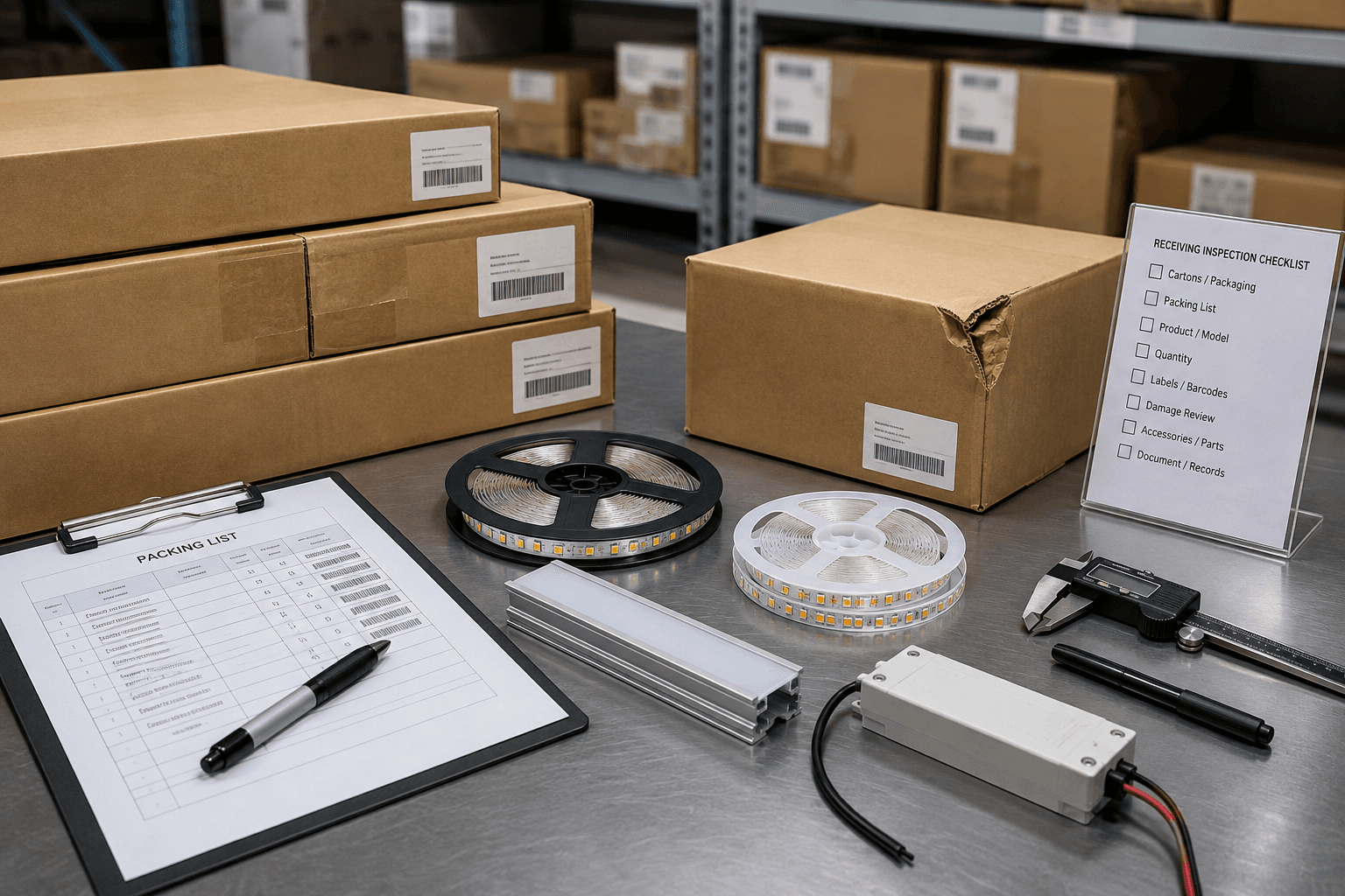 LED Lighting Receiving Inspection Checklist: What Buyers Should Check on Arrival