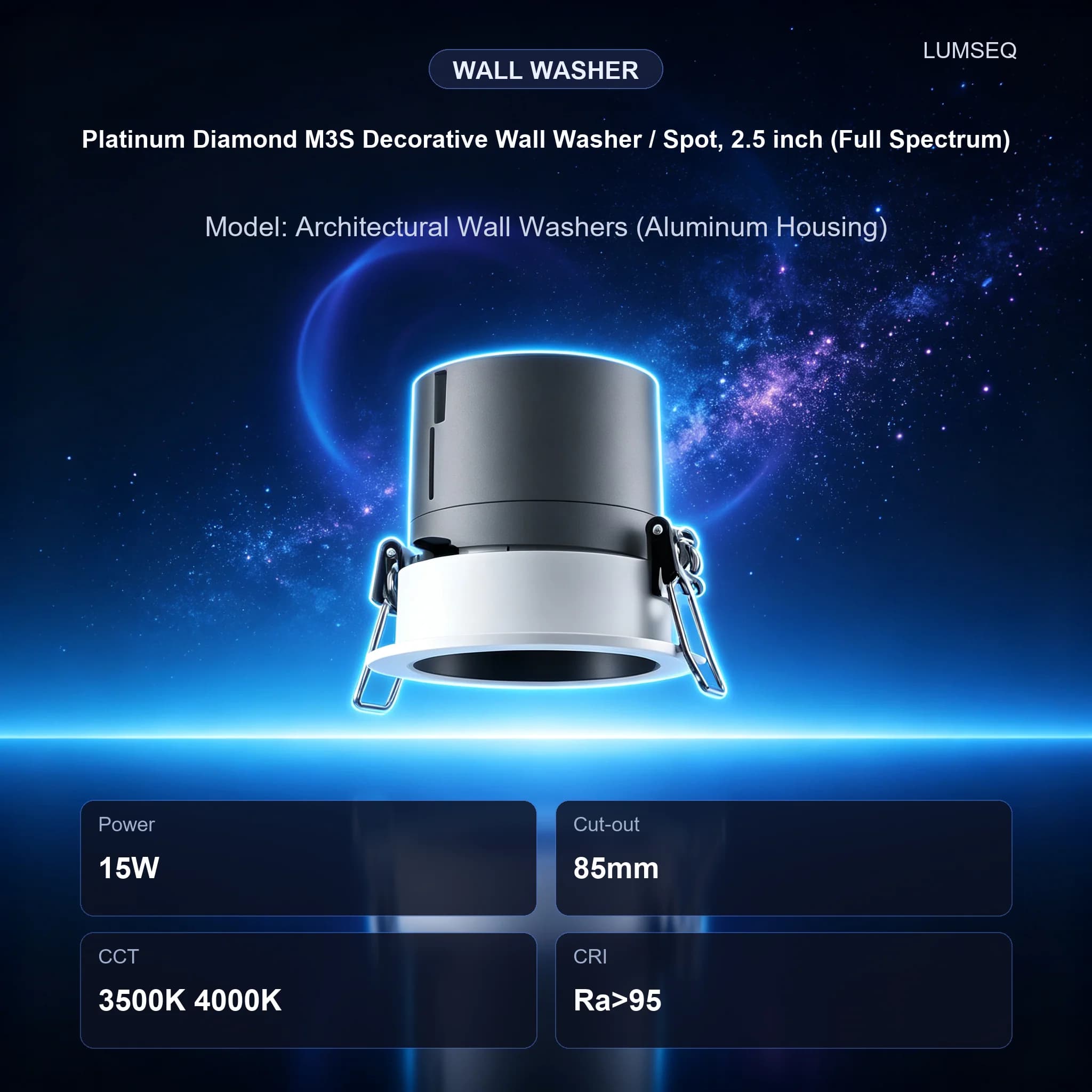 Platinum Diamond M3S Decorative Wall Washer 15W, product code LS0214