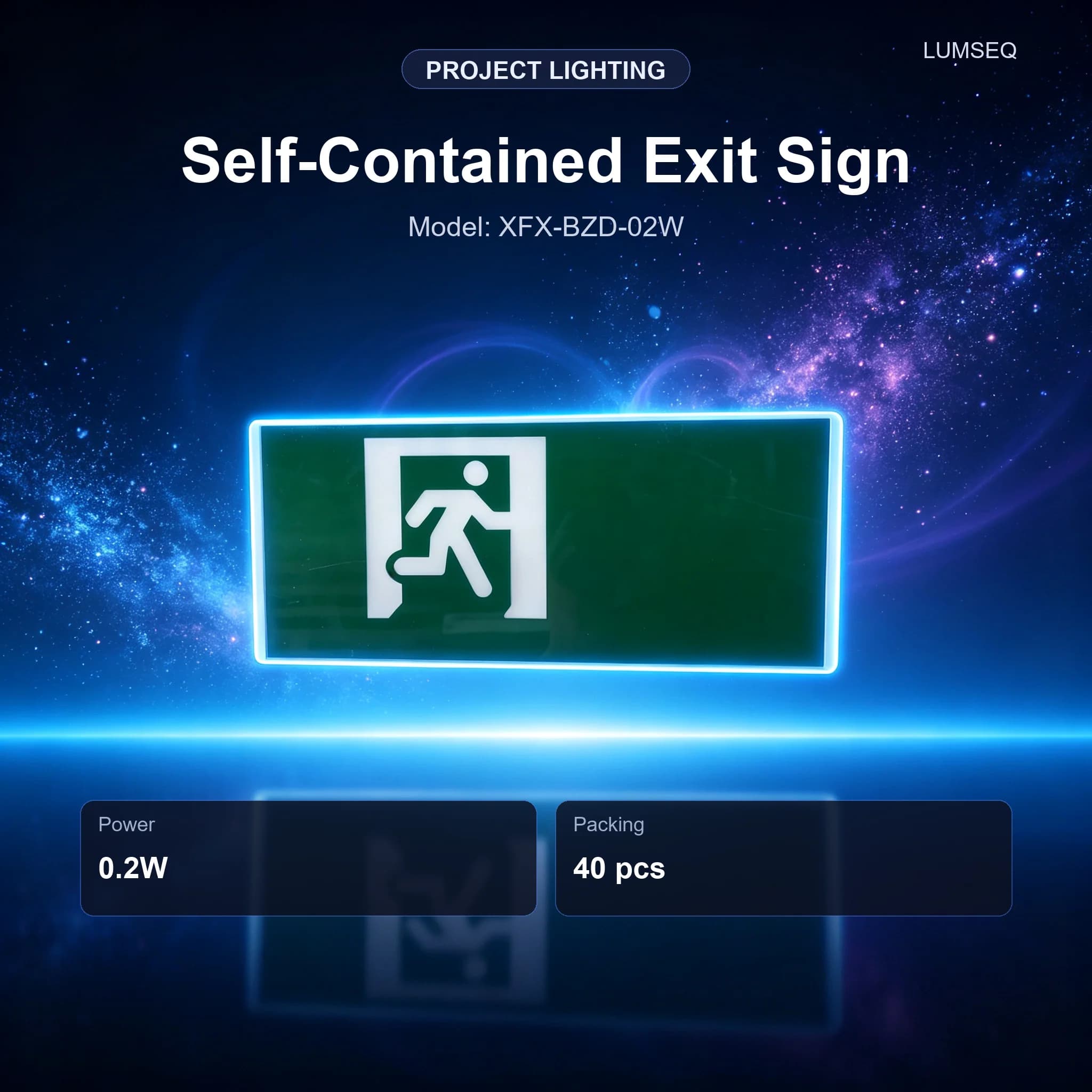 Self-Contained Exit Sign, product code LS0262