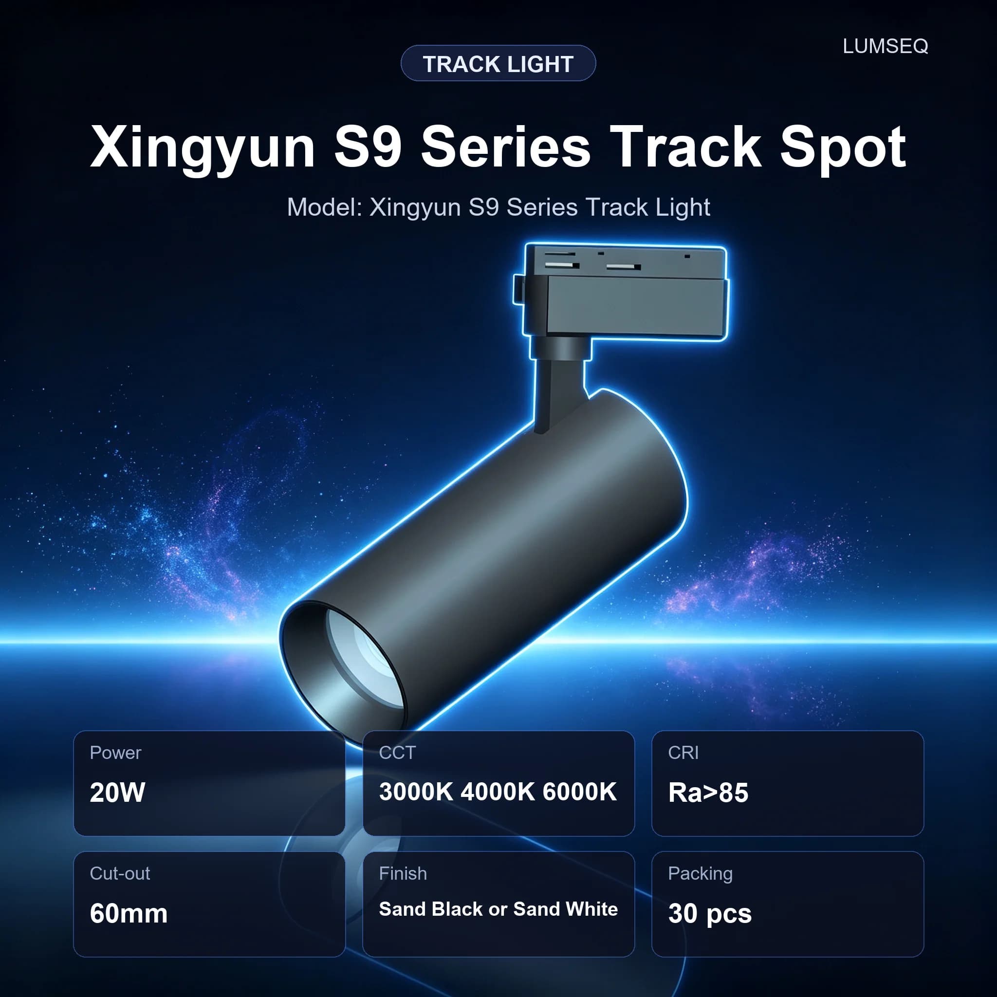 Xingyun S9 Track Spot 20W, product code LS0409