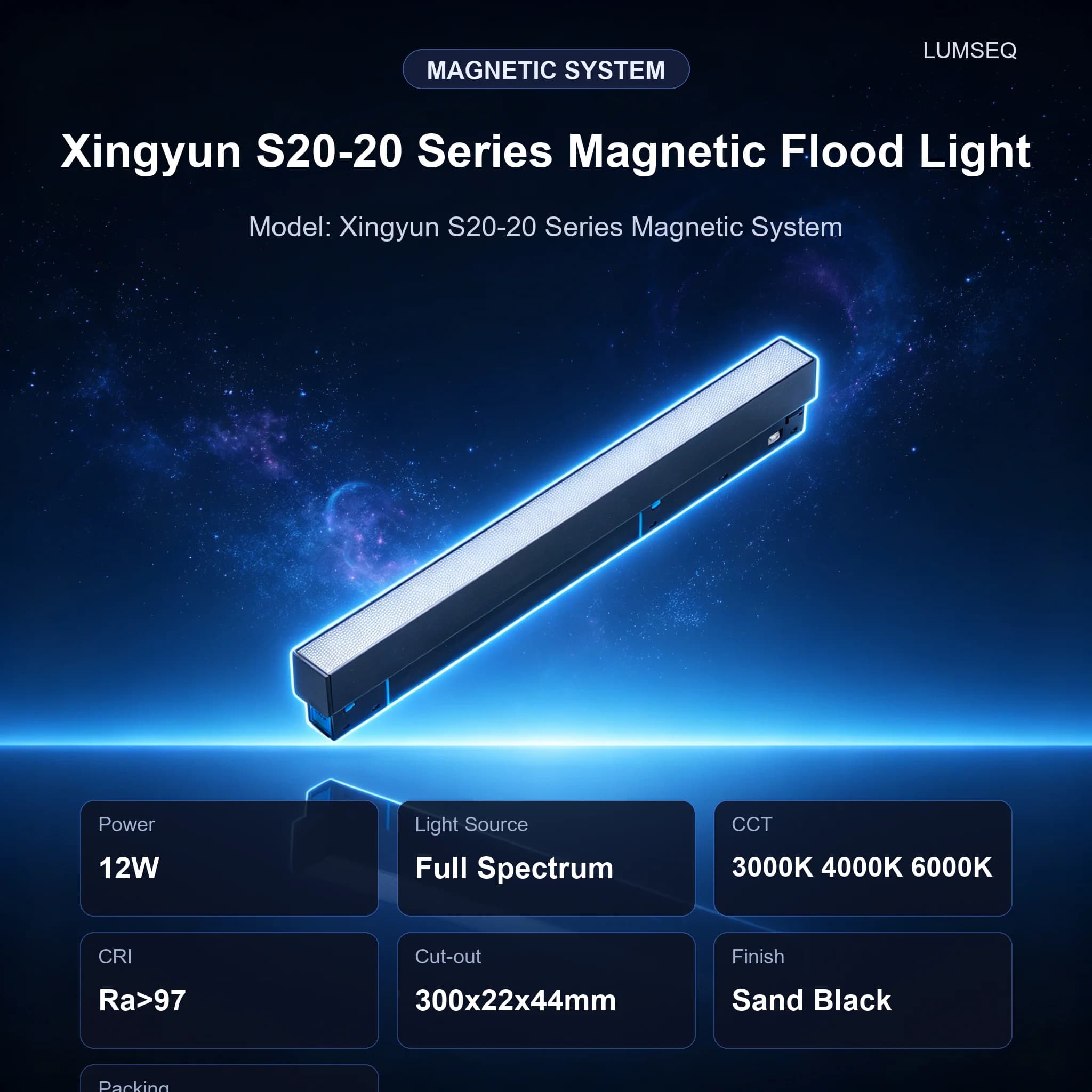 Xingyun S20-20 Magnetic Flood Light 12W, product code LS0414