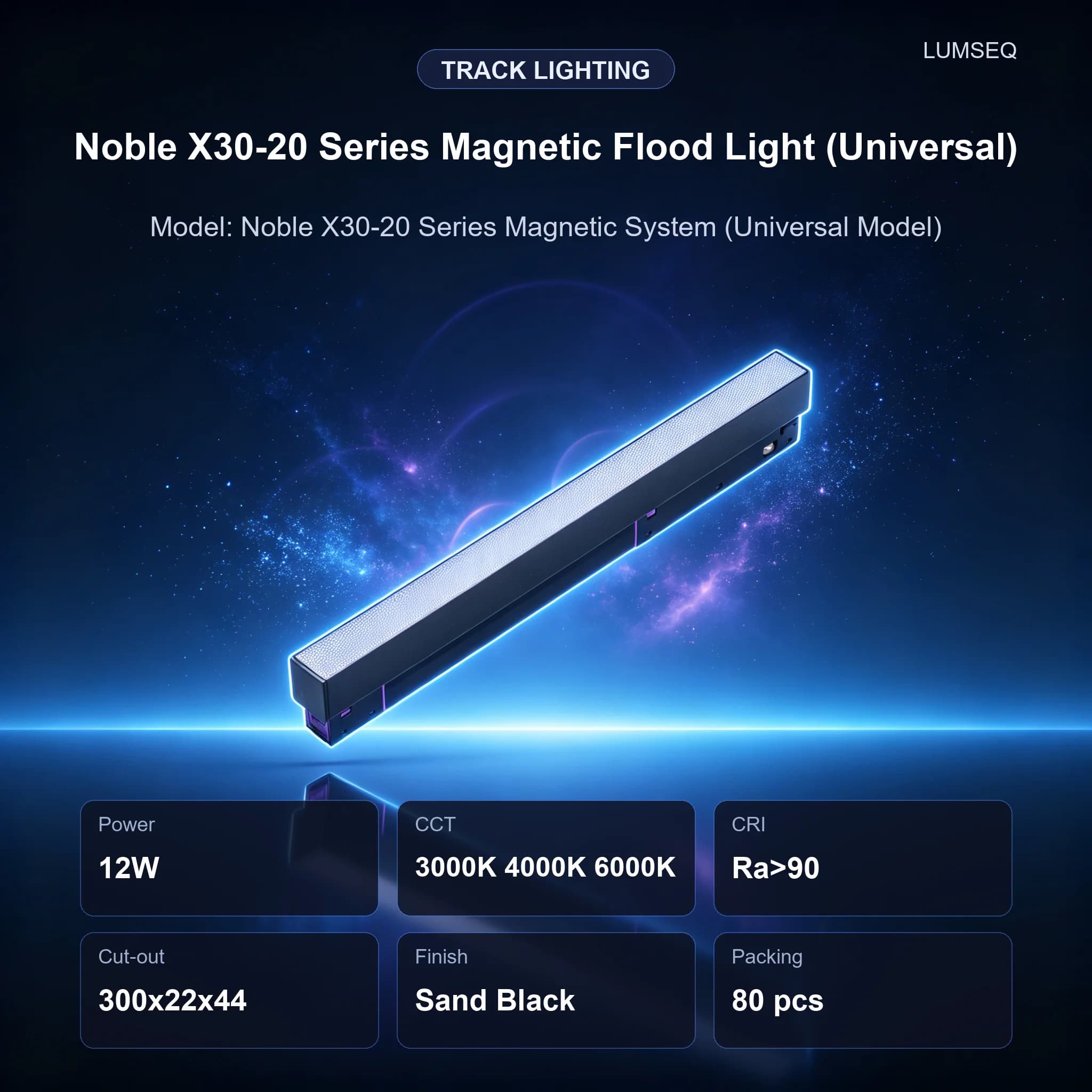 Noble X30-20 Magnetic Flood Light 12W Universal, product code LS0424