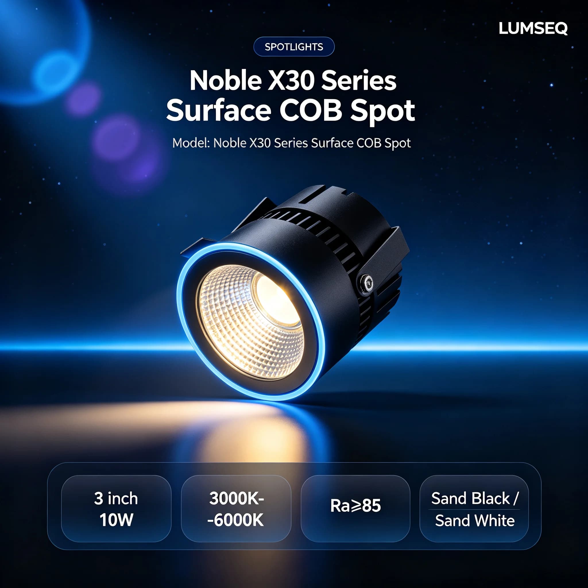 Noble X30 Surface COB Spot 3 inch 10W, product code LS0448